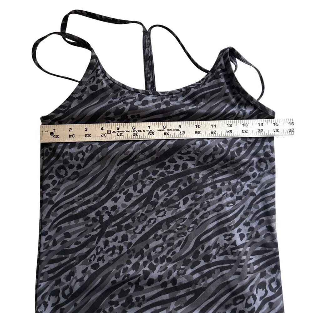Victorias Secret PINK Gray Black Animal Print Tank Top M Workout Activewear - Picture 4 of 6